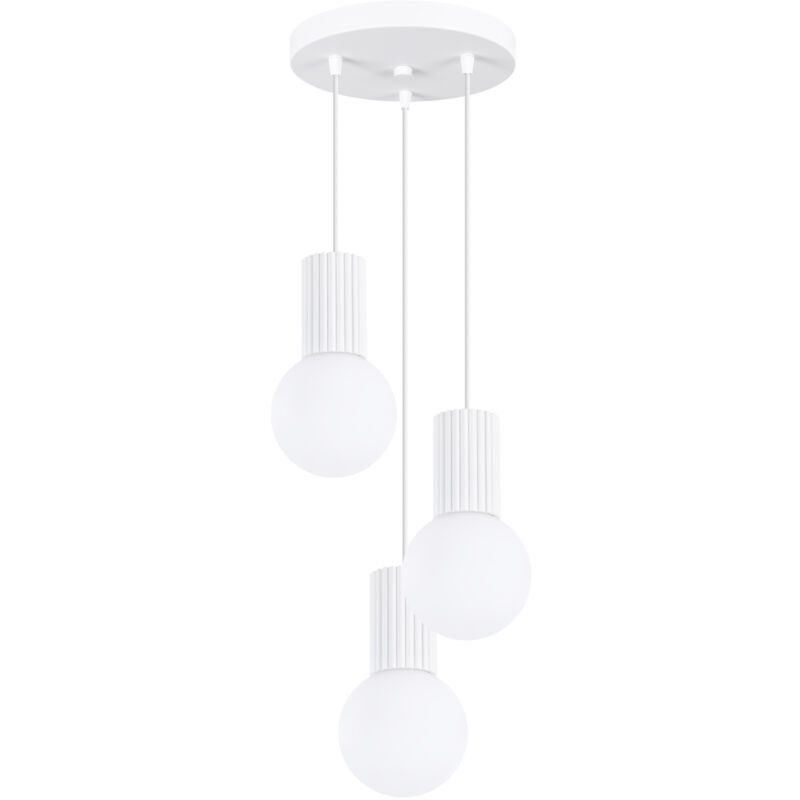foto del prodotto lampada a sospensione halo bianco 25x125x25cm sollux