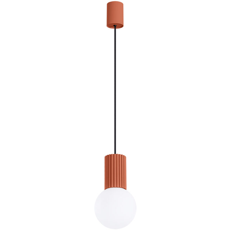 foto del prodotto lampada a sospensione halo ocra rossa 12x120x12cm sollux