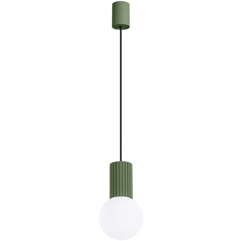 foto del prodotto lampada a sospensione halo verde oliva 12x120x12cm sollux