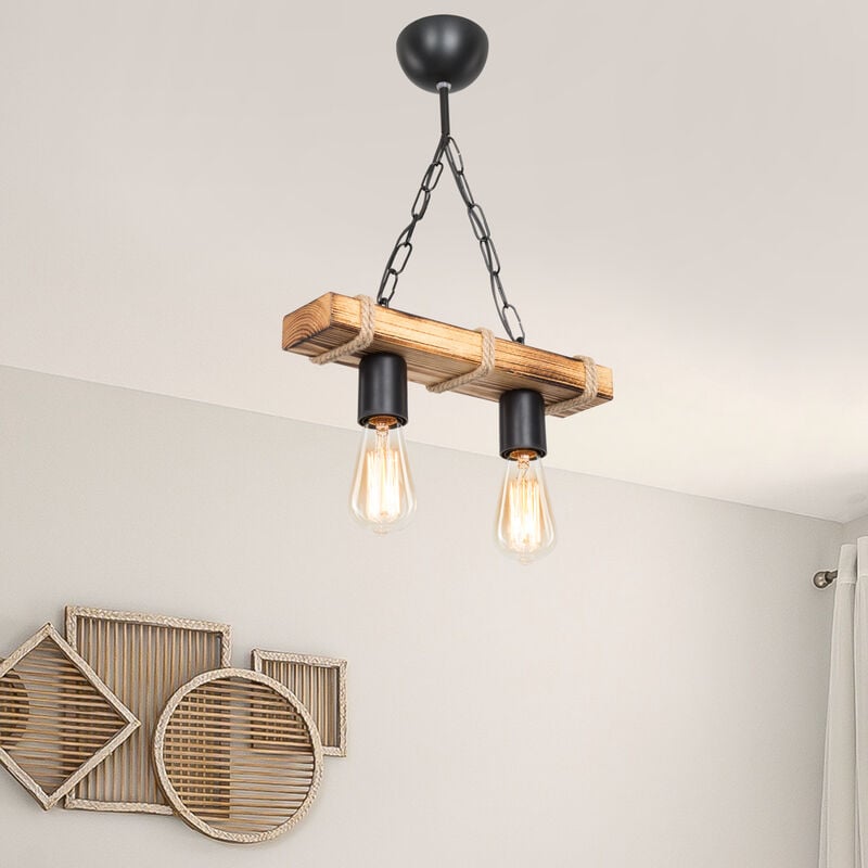 foto del prodotto lampada a sospensione hemel con 2 portalampadine lux.pro