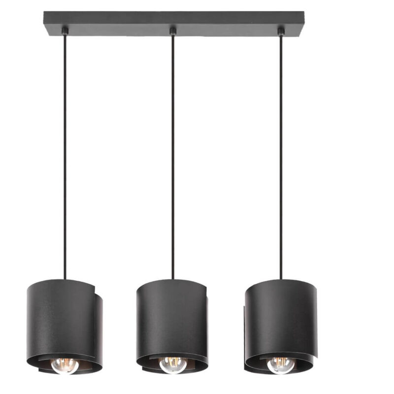 foto del prodotto lampada a sospensione hugo 3, nera