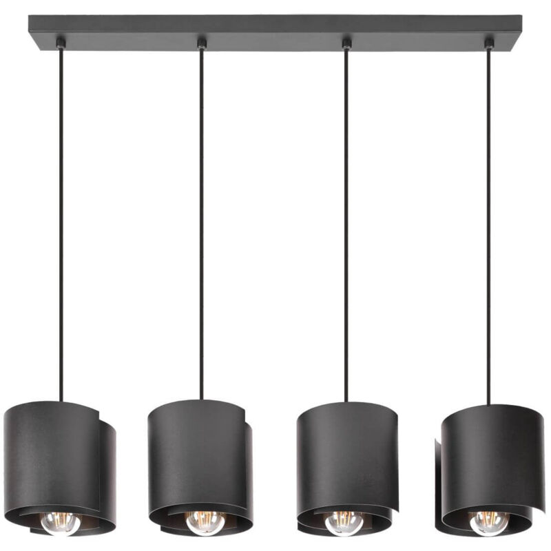 foto del prodotto lampada a sospensione hugo 4, nera