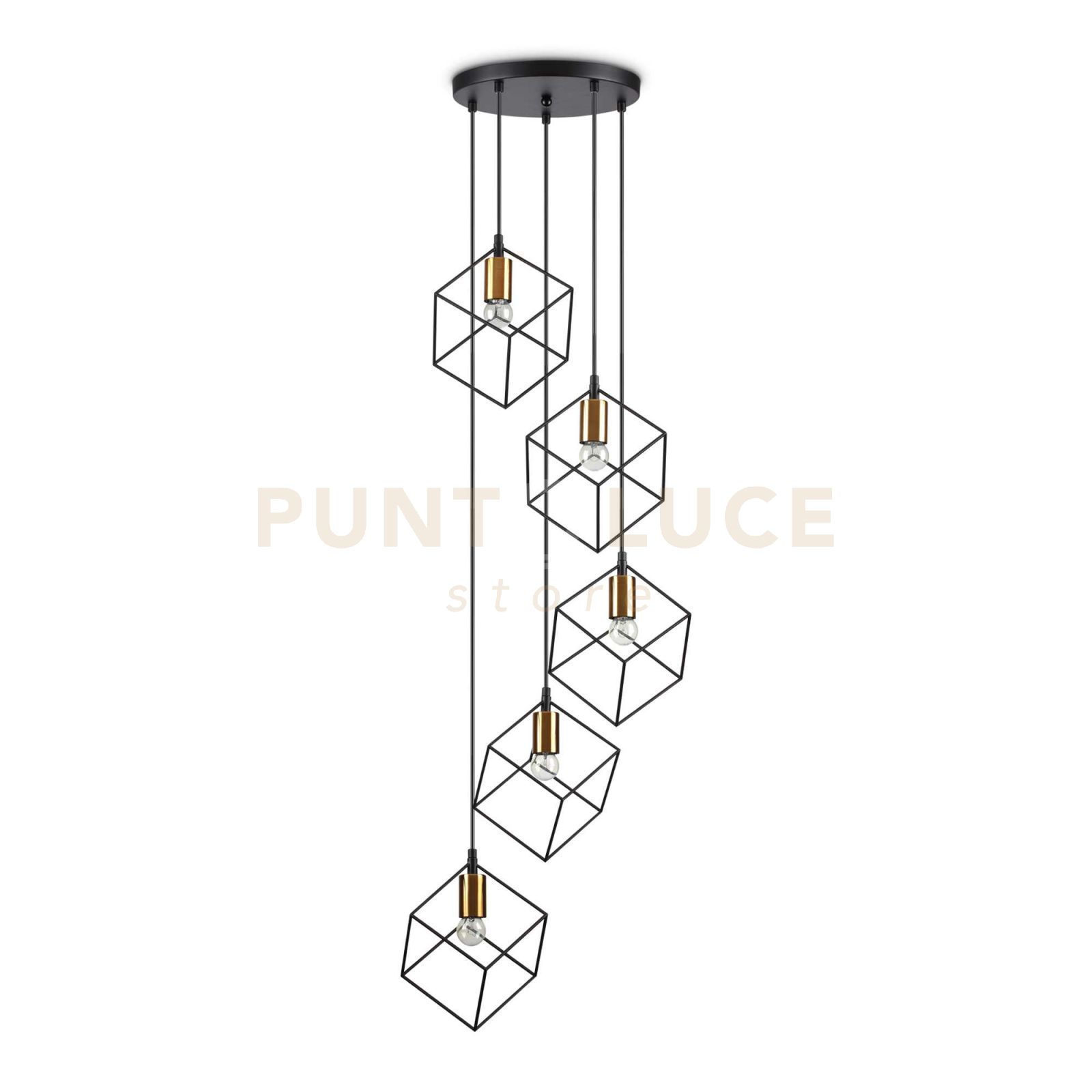 foto del prodotto lampada a sospensione ice sp5 nero