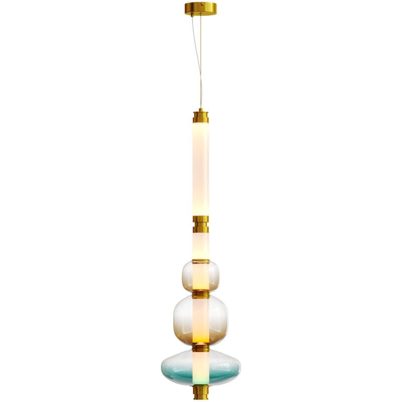 foto del prodotto lampada a sospensione in cristallo led buyu blu