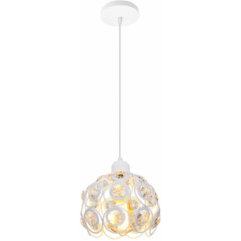 foto del prodotto lampada a sospensione in cristallo, moderna lampada da soffitto, apparecchio di illuminazione con 20cm paralume per corridoio cucina isaland camera