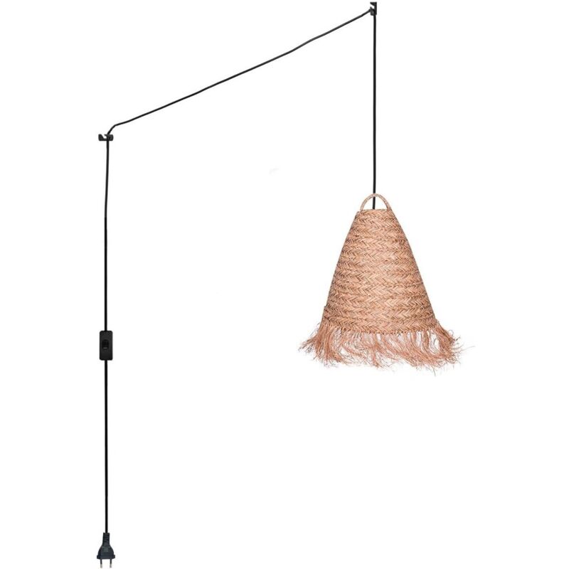 immagine 0 del prodotto lampada a sospensione in fibra naturale nam con interruttore e