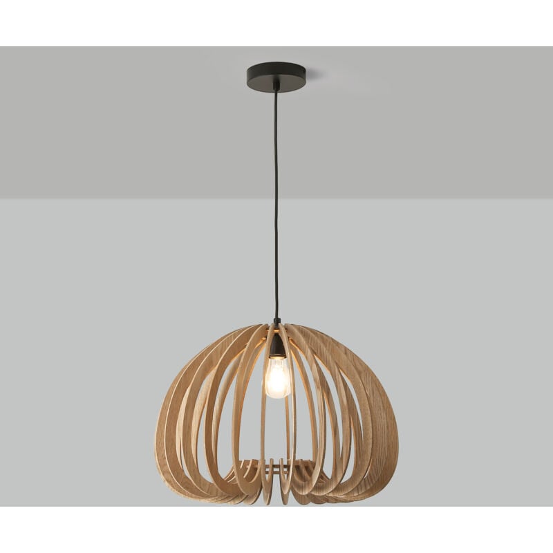 foto del prodotto lampada a sospensione in legno marge 45cm e27