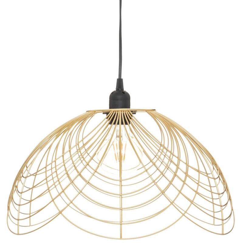foto del prodotto lampada a sospensione in metallo dorato carrie d38cm atmosphera cr ateur d int rieur