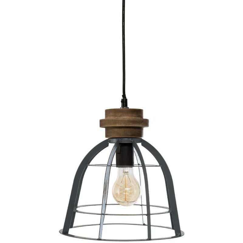 foto del prodotto lampada a sospensione in metallo grigio berry d25cm atmosphera cr ateur d int rieur