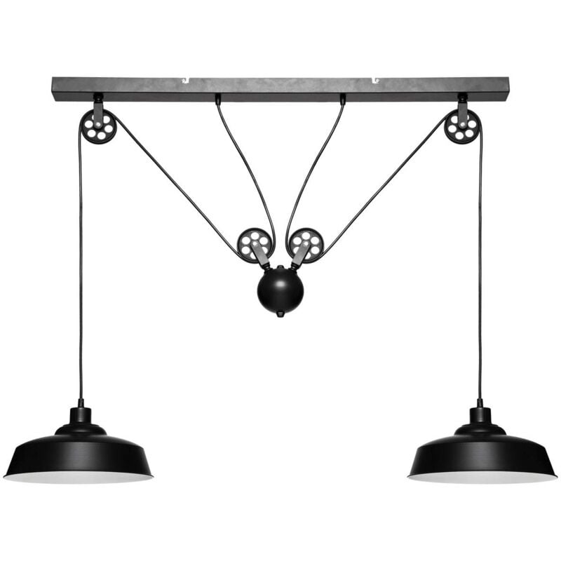 foto del prodotto lampada a sospensione in metallo nero ezio l120cm atmosphera cr ateur d int rieur
