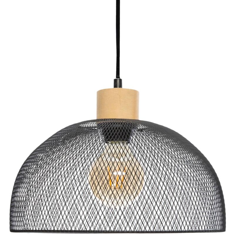 foto del prodotto lampada a sospensione in metallo nero sam d30cm atmosphera cr ateur d int rieur