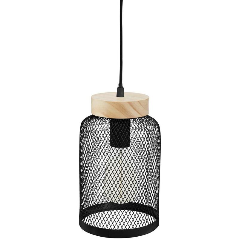 foto del prodotto lampada a sospensione in metallo nero zely d15cm atmosphera cr ateur d int rieur