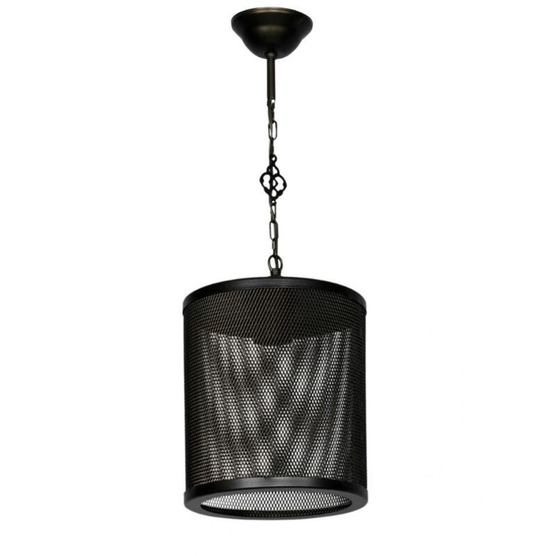 foto del prodotto lampada a sospensione in metallo reticolato nero nadra mdl3857