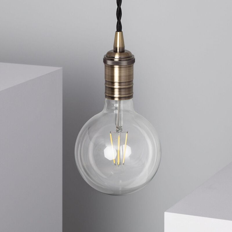 foto del prodotto lampada a sospensione in metallo sinatra bronzo