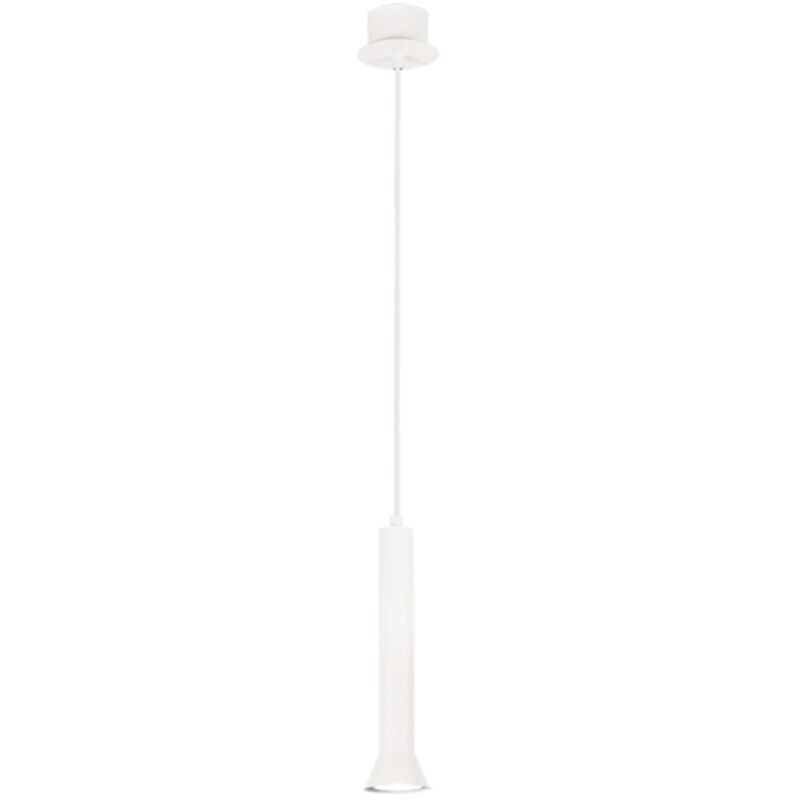 foto del prodotto lampada a sospensione in metallo verniciato bianco lila piccolo d6,6 cm