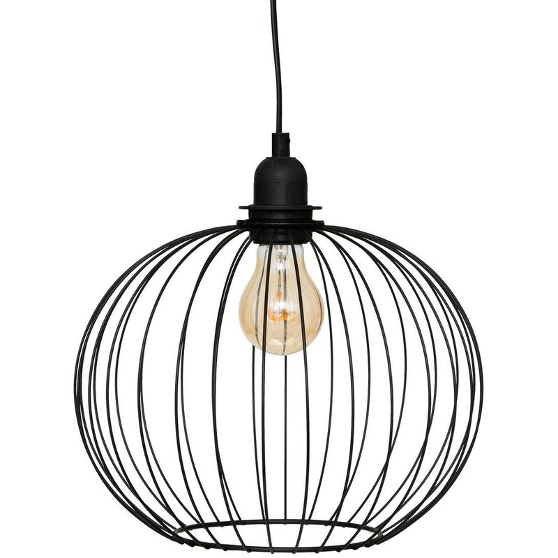 foto del prodotto lampada a sospensione in metallo victa d28cm nero atmosphera cr ateur d int rieur