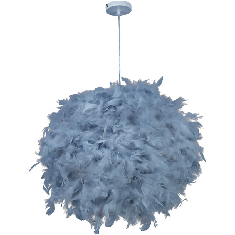 foto del prodotto lampada a sospensione in piuma in stile nordico, soggiorno moderno, camera da letto, sala da pranzo calda, negozio di abbigliamento, bar, grigio blu