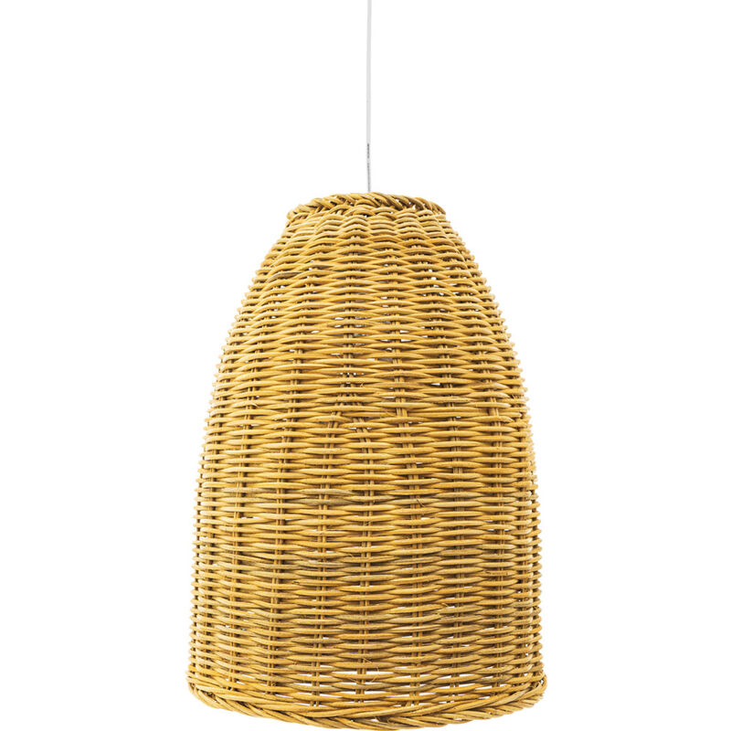 foto del prodotto lampada a sospensione in rattan stile boho bali lie legno naturale