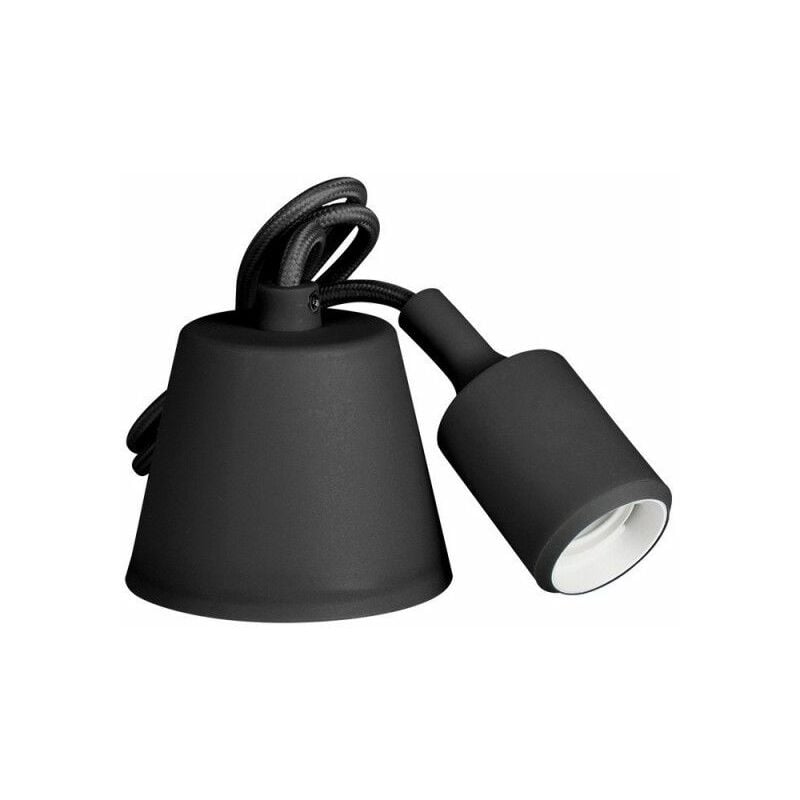 foto del prodotto lampada a sospensione in silicone e27 60w colore nero edm