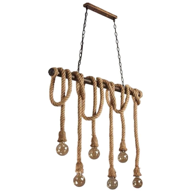 foto del prodotto lampada a sospensione in tubo rope con 6 corde