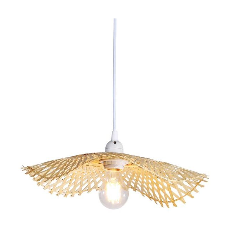 foto del prodotto lampada a sospensione in vimini lisa e27