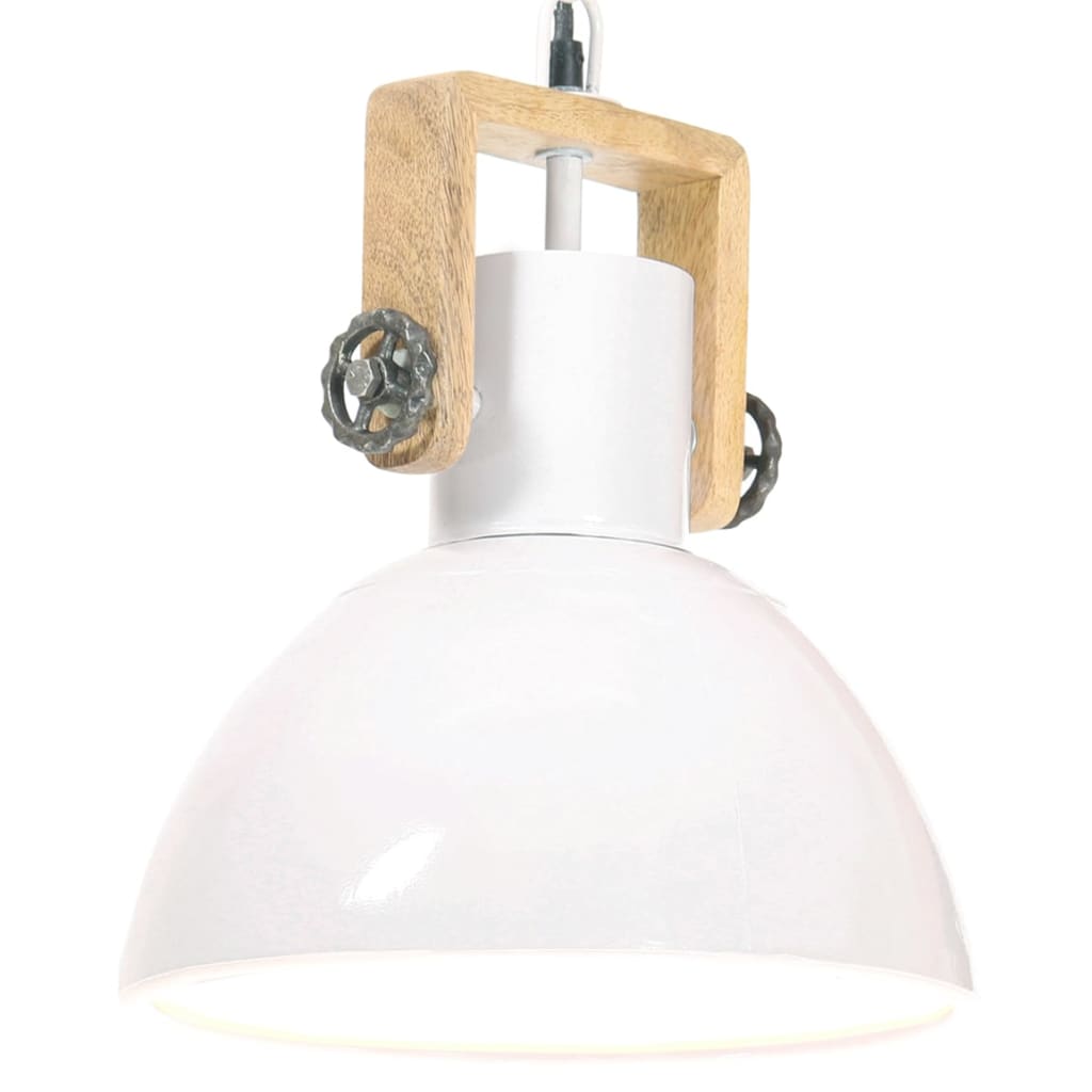 foto del prodotto lampada a sospensione industriale 25 w bianca rotonda 30 cm e27 cod mxl 70539