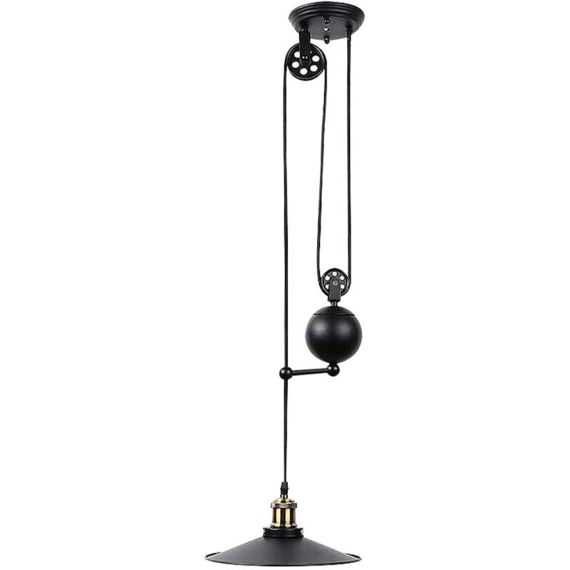 foto del prodotto lampada a sospensione industriale a carrucola clock work .