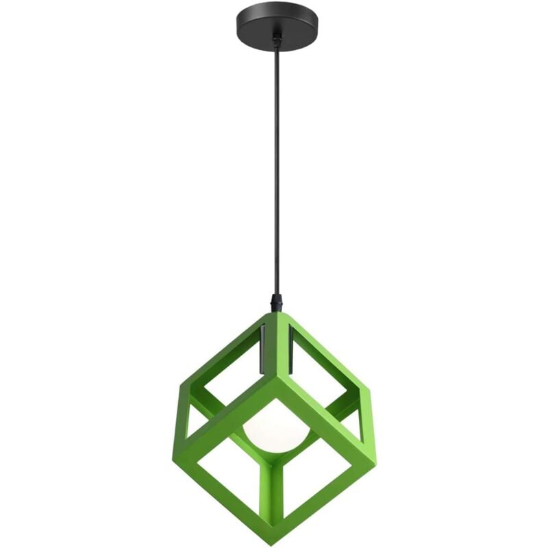 foto del prodotto lampada a sospensione industriale retr creativa barra camera letto moderna lampadario decorareativo ferro battuto verde