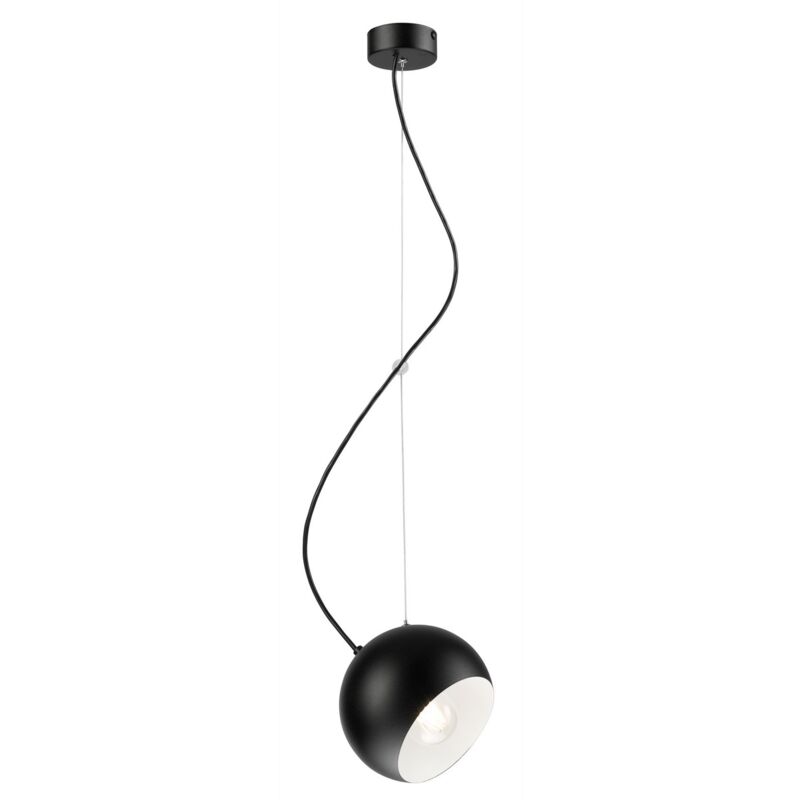 foto del prodotto lampada a sospensione inez, metallo, nero, 85x17x17 cm
