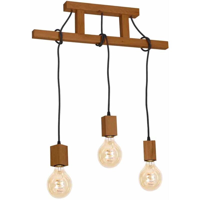 foto del prodotto lampada a sospensione jack 3xe27 rovere