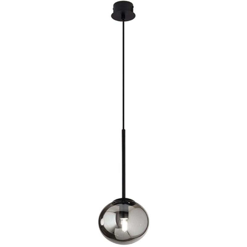foto del prodotto lampada a sospensione jewel in metallo e vetro soffiato d17 cm 1 luce nero