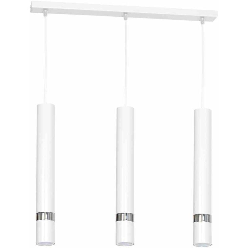 foto del prodotto lampada a sospensione joker bianco cromo 3xgu10