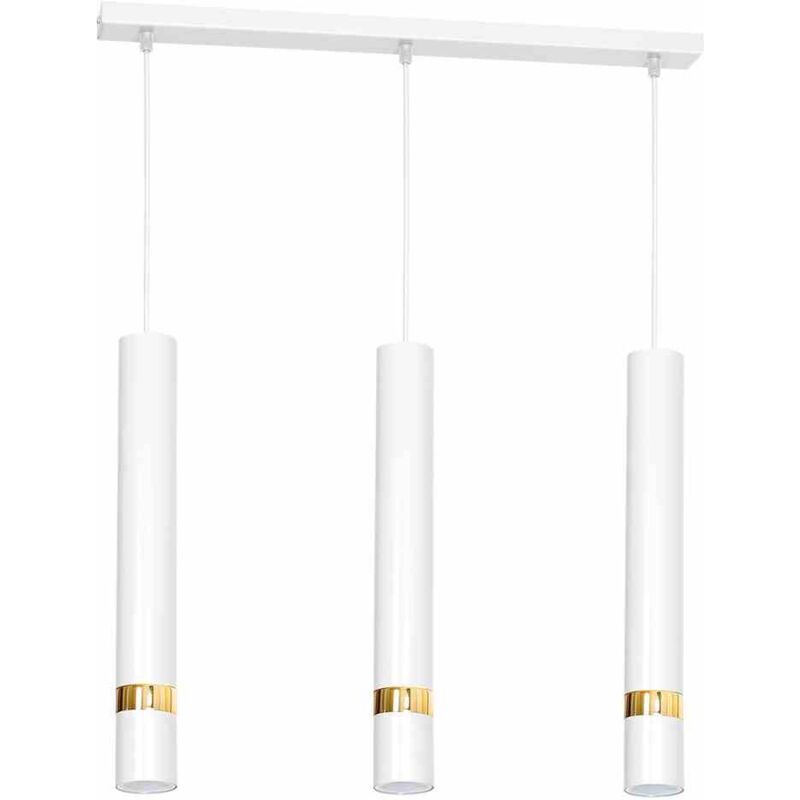 foto del prodotto lampada a sospensione joker bianco oro 3xgu10