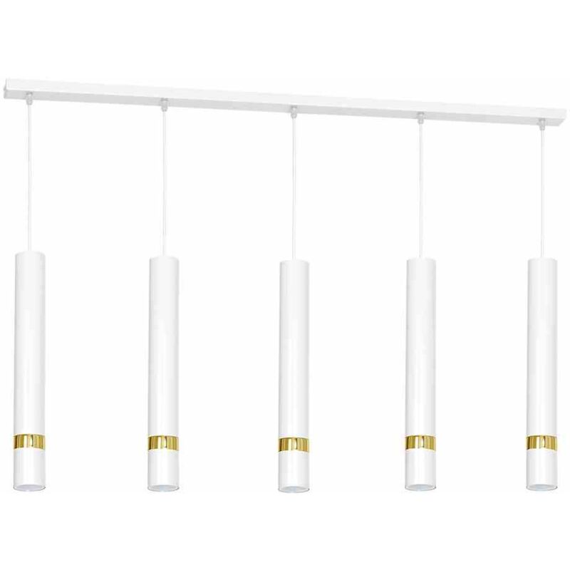 foto del prodotto lampada a sospensione joker bianco oro 5xgu10