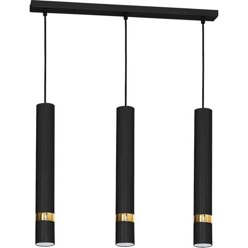 foto del prodotto lampada a sospensione joker nero oro 3xgu10