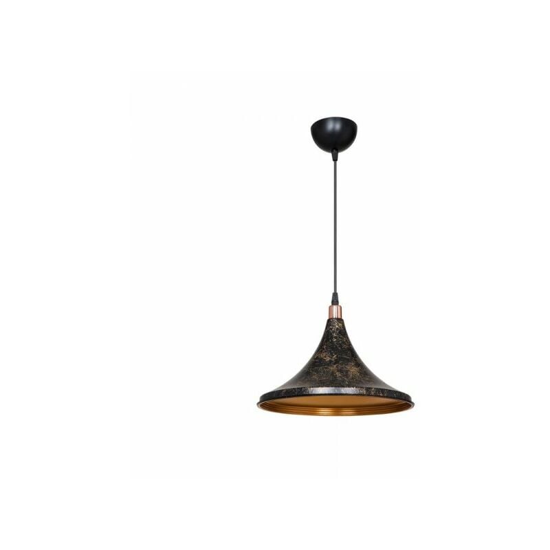 foto del prodotto lampada a sospensione kalyon metallo nero oro asz1650