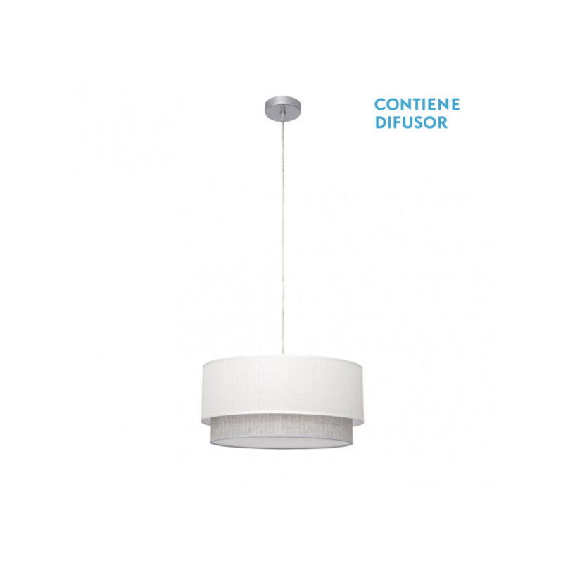 foto del prodotto lampada a sospensione kenya 3xe27 bianco grigio 40d de fabrilamp