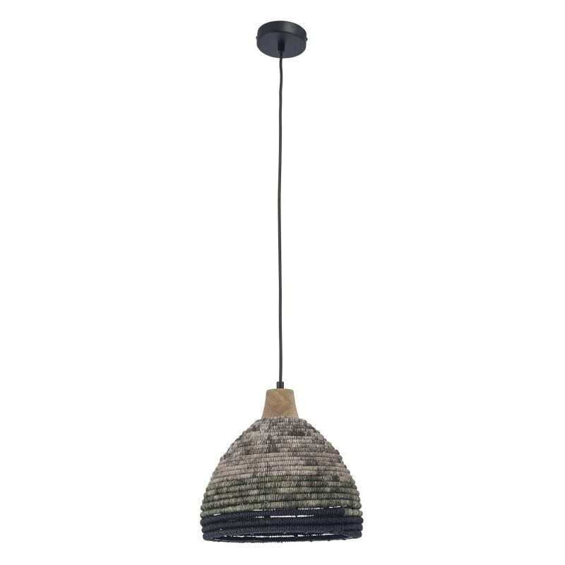 foto del prodotto lampada a sospensione korg con paralume in corda naturale per lampadina e27