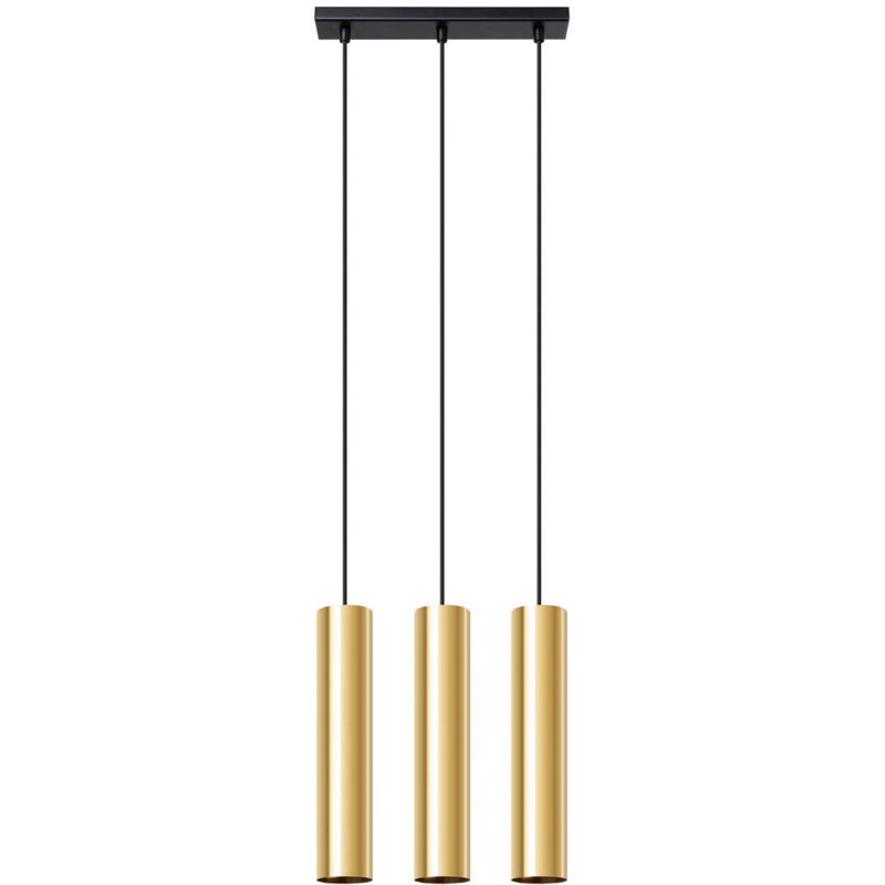 foto del prodotto lampada a sospensione lagos splendore dorato 45x90x6cm sollux
