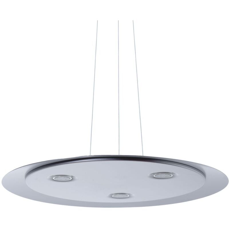 foto del prodotto lampada a sospensione lampada a sospensione a led lampada a sospensione da sala da pranzo lampada da soggiorno, realizzata in metallo color cromo, 3x