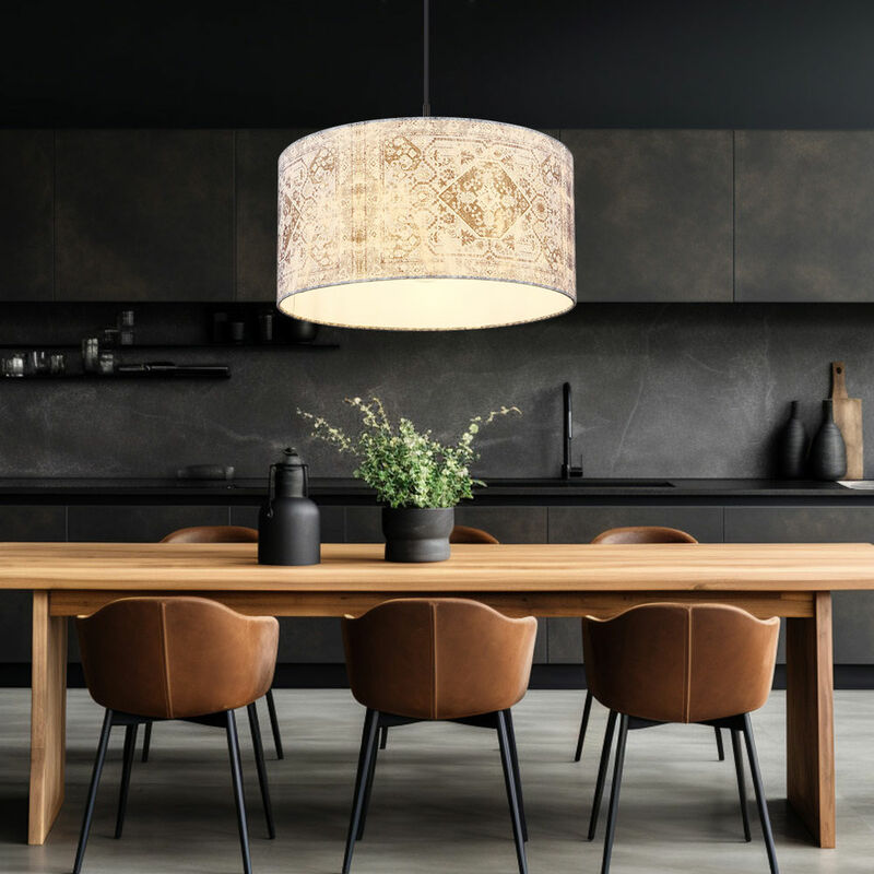 foto del prodotto lampada a sospensione lampada a sospensione lampada a ombrello lampada da sala da pranzo lampada a sospensione, paralume in tessuto fantasia blu