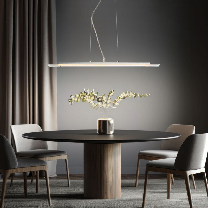 foto del prodotto lampada a sospensione lampada a sospensione lampada a sospensione lampada a sospensione lampada da tavolo da pranzo, vetro smerigliato argento, 1x