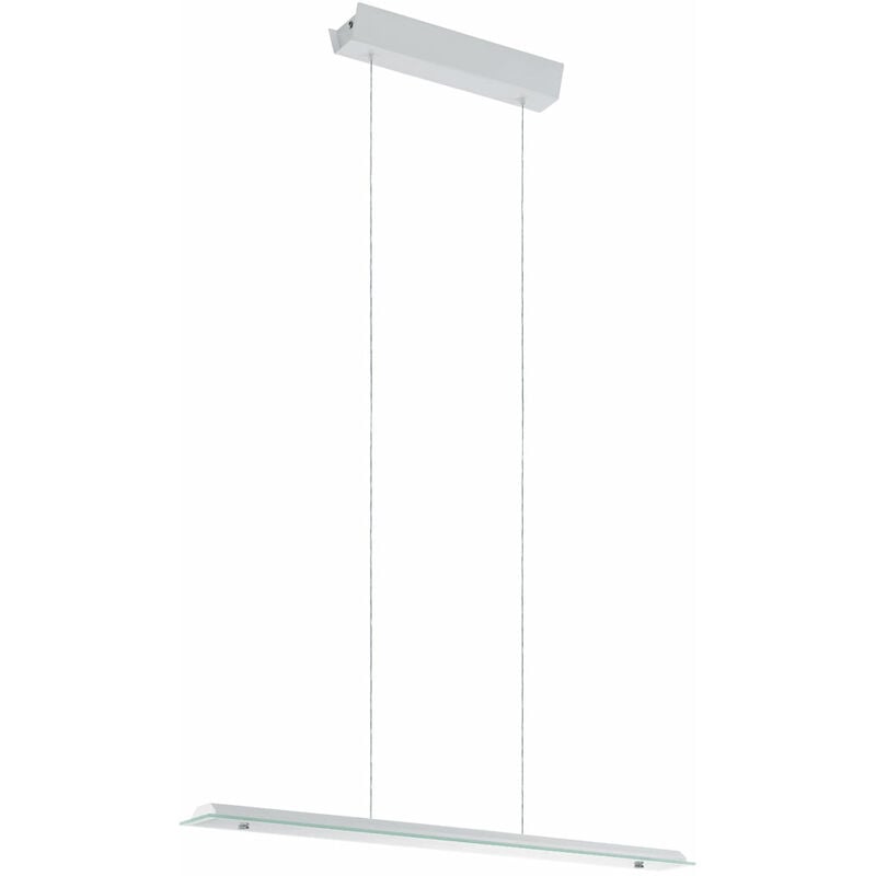 immagine 0 del prodotto lampada a sospensione lampada a sospensione lampada a sospensione lampada da sala da pranzo lampada da soggiorno, 2 lampadine, acciaio vetro bianco