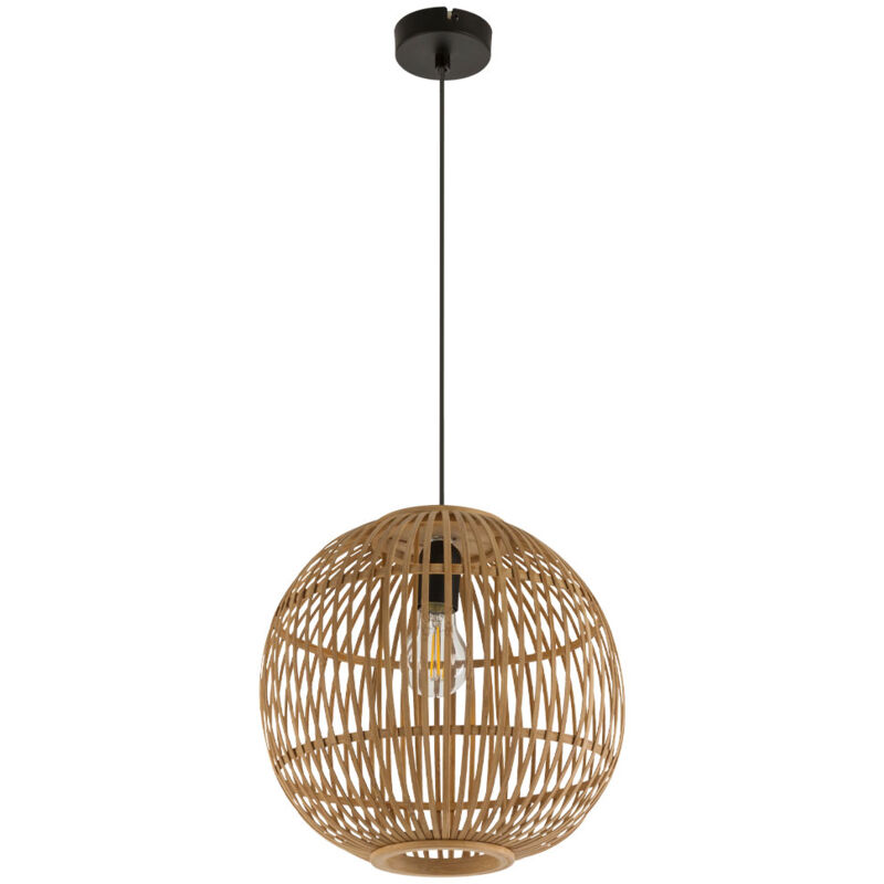 foto del prodotto lampada a sospensione, lampada a sospensione, lampada da soggiorno, lampada da soffitto, lampada da sala da pranzo, bamb naturale, telecomando