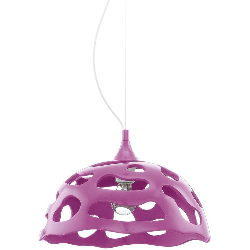 foto del prodotto lampada a sospensione lampada a sospensione lampada da tavolo da pranzo lampada da cucina viola, 1x e27, dxh 38x110 cm eglo 92956