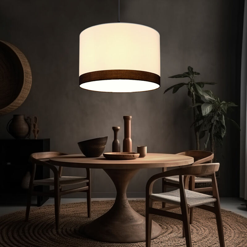 immagine 0 del prodotto lampada a sospensione lampada da soffitto in metallo bianco appeso soggiorno moderno lampada a sospensione tavolo da pranzo bianco, nero, 1x e27, dxh