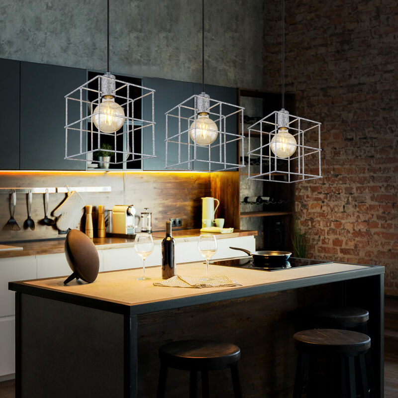 foto del prodotto lampada a sospensione lampada da soggiorno lampada a sospensione lampada da sala da pranzo lampada da cucina, 3 lampadine, altezza regolabile,