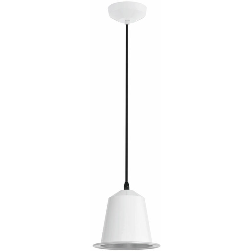 foto del prodotto lampada a sospensione lampada da tavolo da pranzo bianca lampada a sospensione a led da cucina, acciaio bianco, 5w 400lm bianco caldo, pxh 17,5x110
