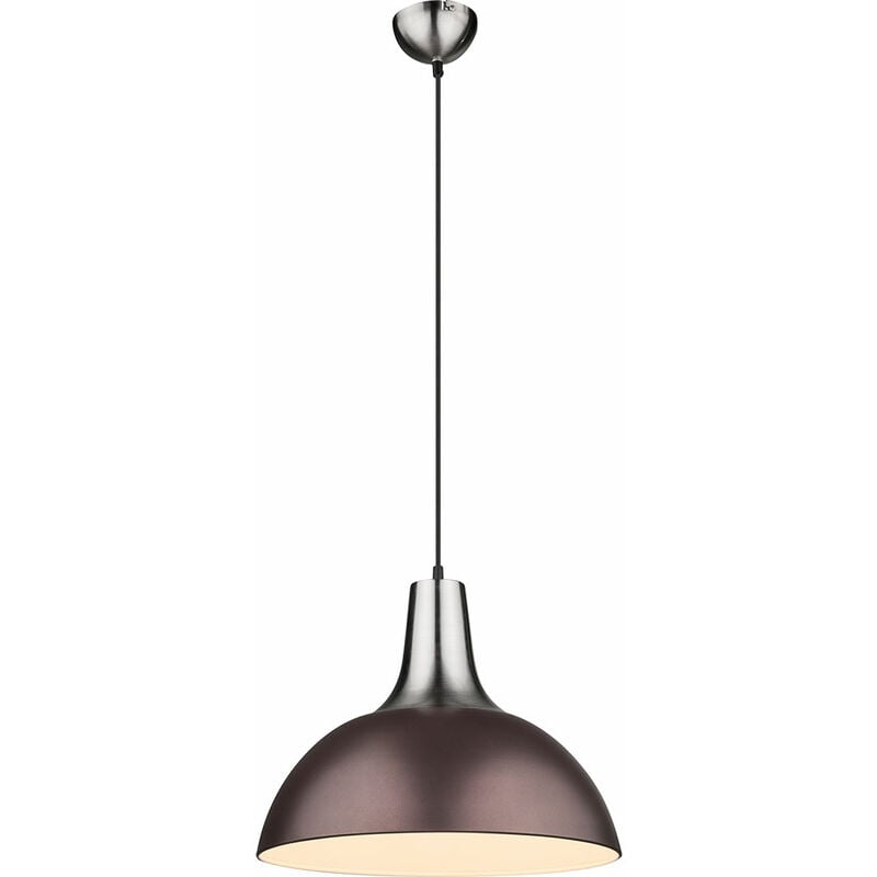 foto del prodotto lampada a sospensione lampada da tavolo da pranzo lampada a sospensione in bronzo soggiorno lampada da cucina, metallo nichel opaco, 1x e27, dxh