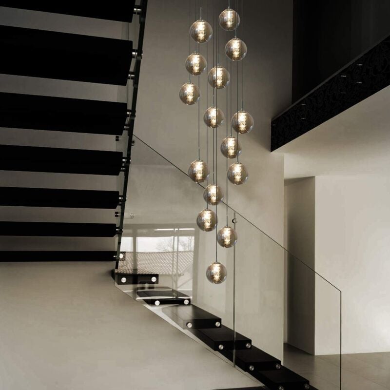 foto del prodotto lampada a sospensione, lampada da tavolo da pranzo, lampadario, altezza regolabile, 15 luci, lampada da cucina, soggiorno, camera da letto, corridoio